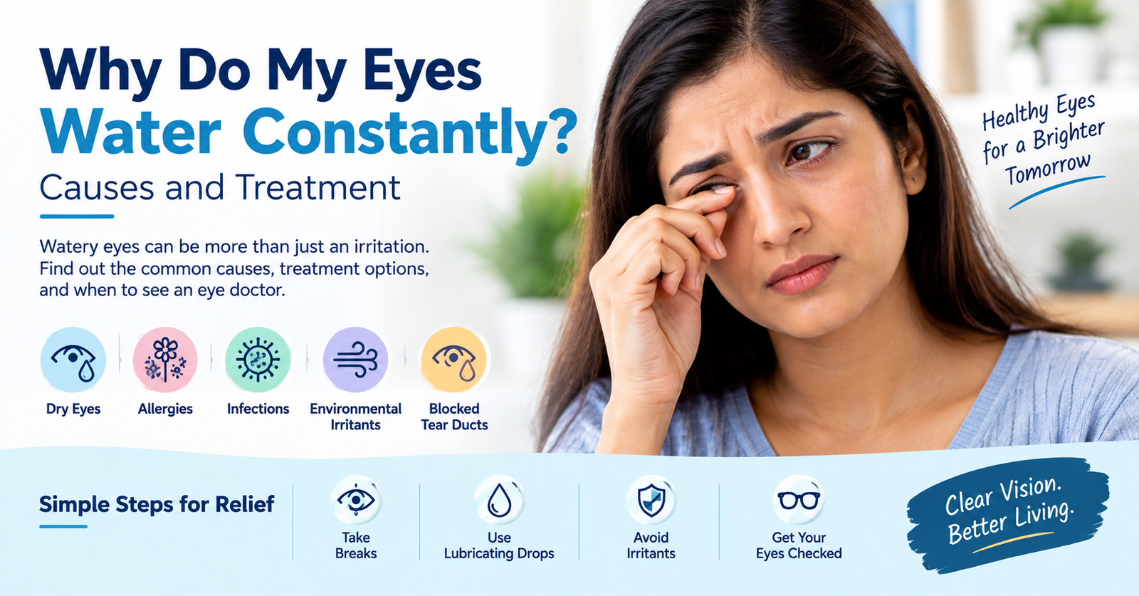 Why do my eyes water constantly? Common causes and treatment options