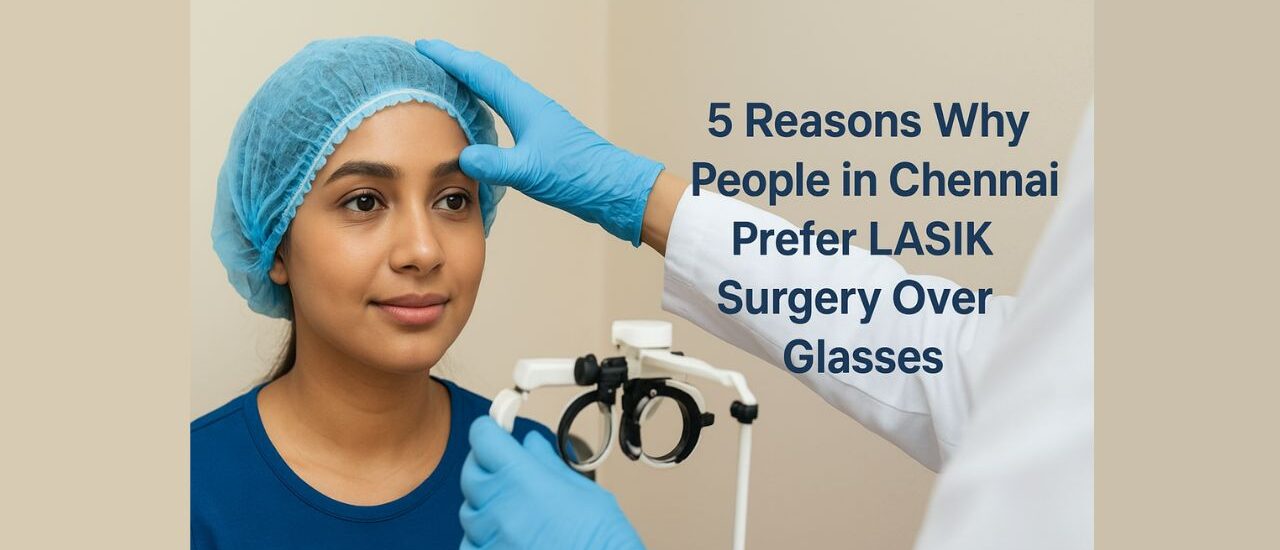 Smiling young adult after LASIK surgery in Chennai, enjoying clear vision without glasses