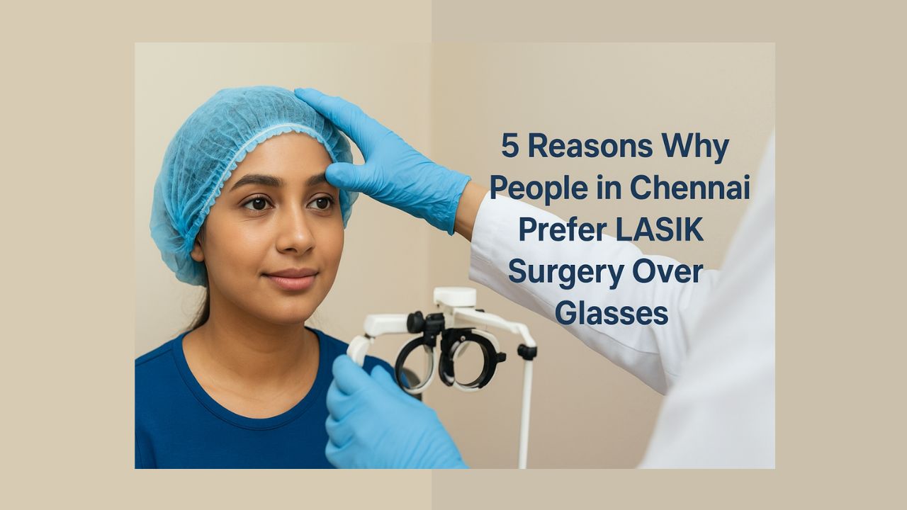 Smiling young adult after LASIK surgery in Chennai, enjoying clear vision without glasses