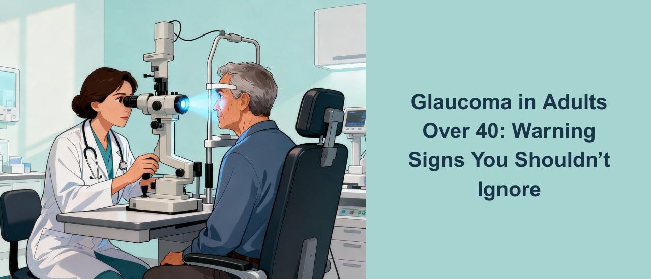 Eye examination for glaucoma detection in adults over 40