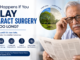 Older man experiencing blurred vision due to cataract while reading, illustrating the effects of delaying cataract surgery.